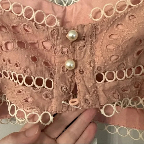 Storets Women's Pink Spaghetti Strap Carol Punched Bustler Top Size S NWT - Picture 7 of 8